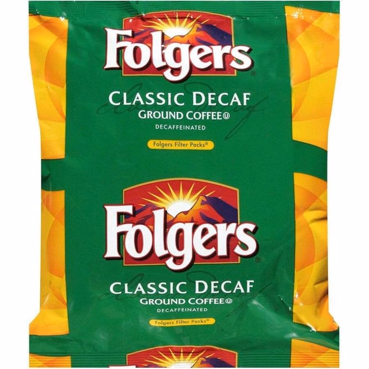 Folgers Classic Decaf Filter Packs - Ground Coffee 0.90 oz 40 Carton
