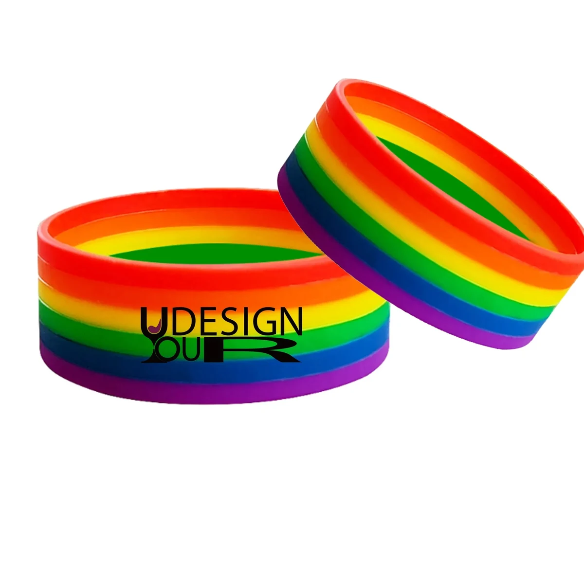 Silicone Rainbow Wristbands MOQ 10pcs 1