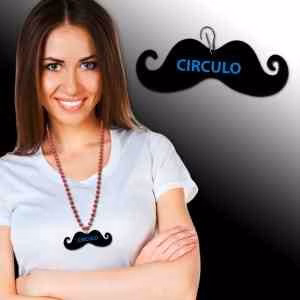 Black Plastic Mustache Medallion