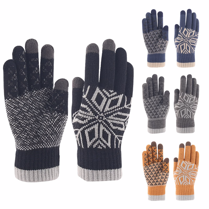 Autumn And Winter Warm Non-Slip Touch Screen Gloves