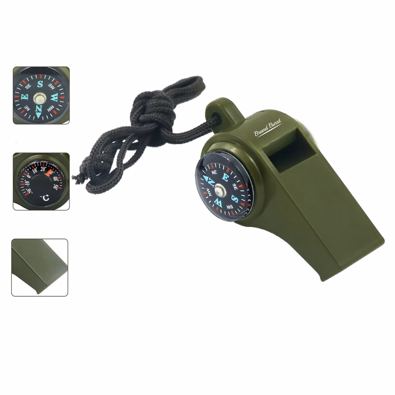 3-in-1 Whistles With Compass And Thermometer