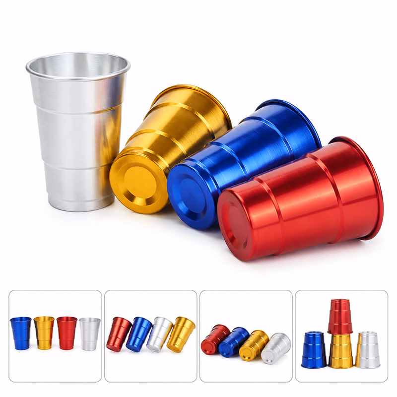 Lightweight Metal 16 Ounce Tumbler