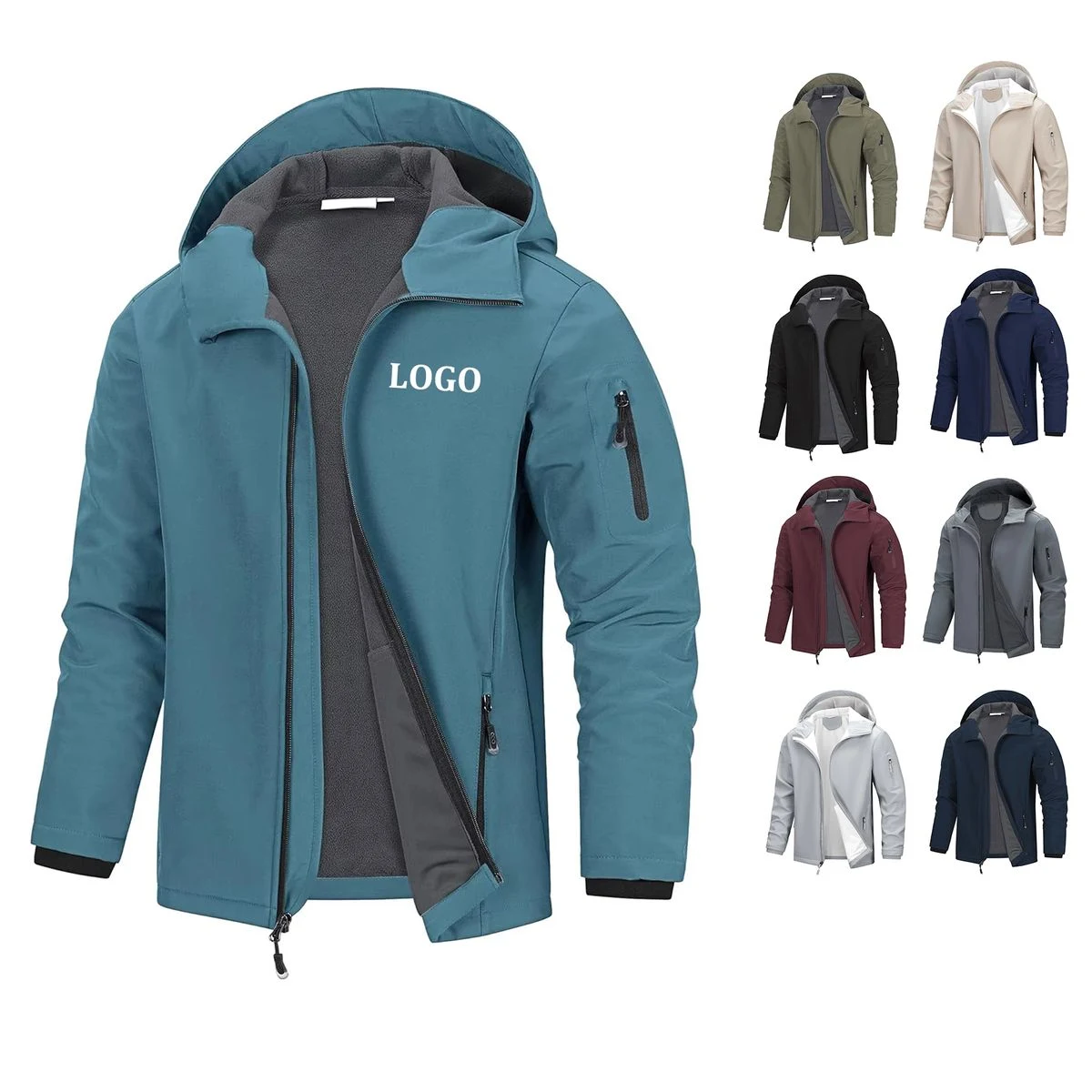Men Hooded Waterproof Lightweight Jacket 1