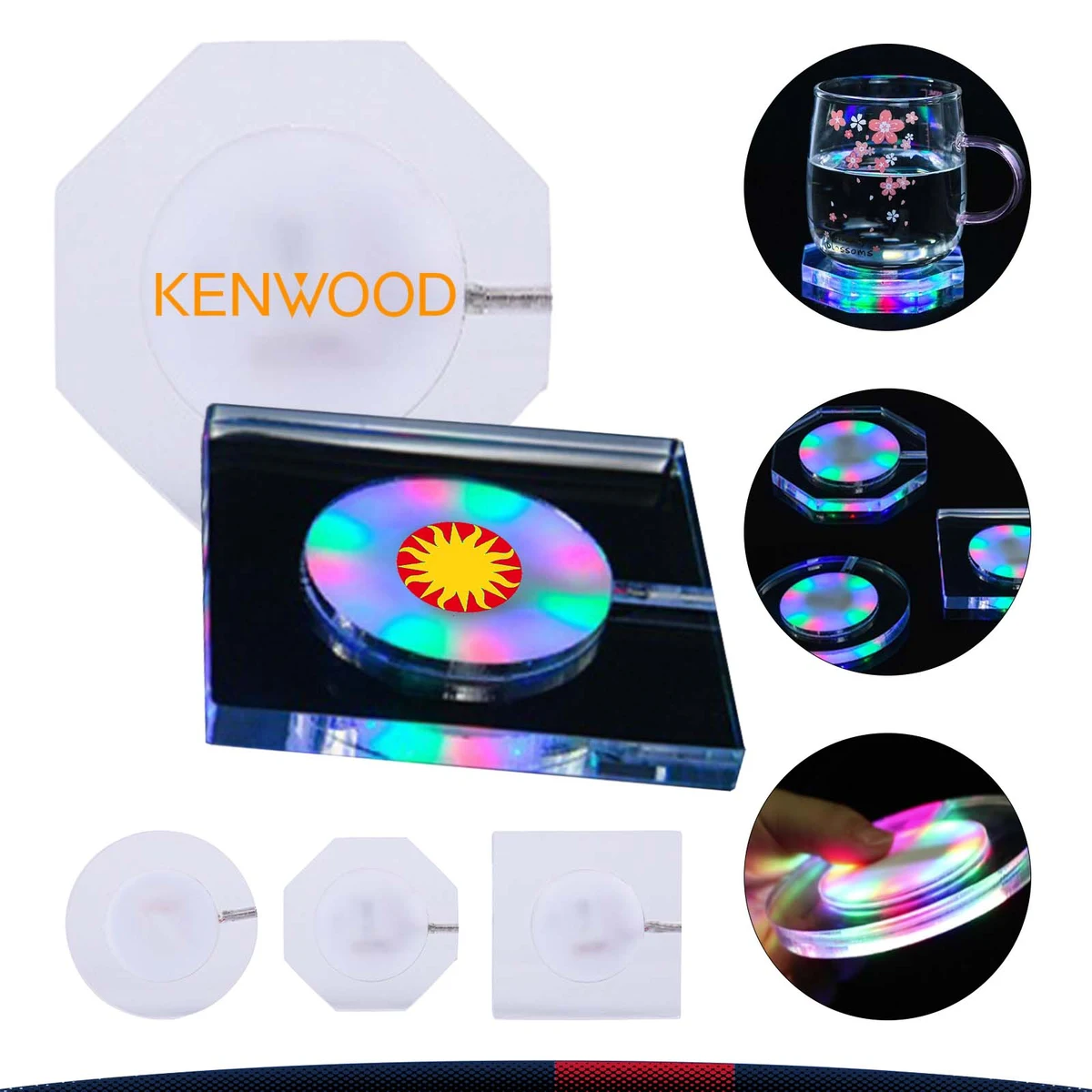 Crystal LED Luminous Coaster 1