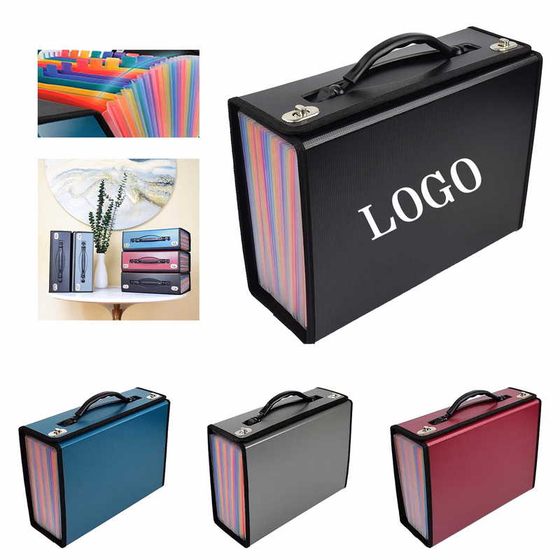 36 Pocket Double Lock Buckles Accordion File Organizer