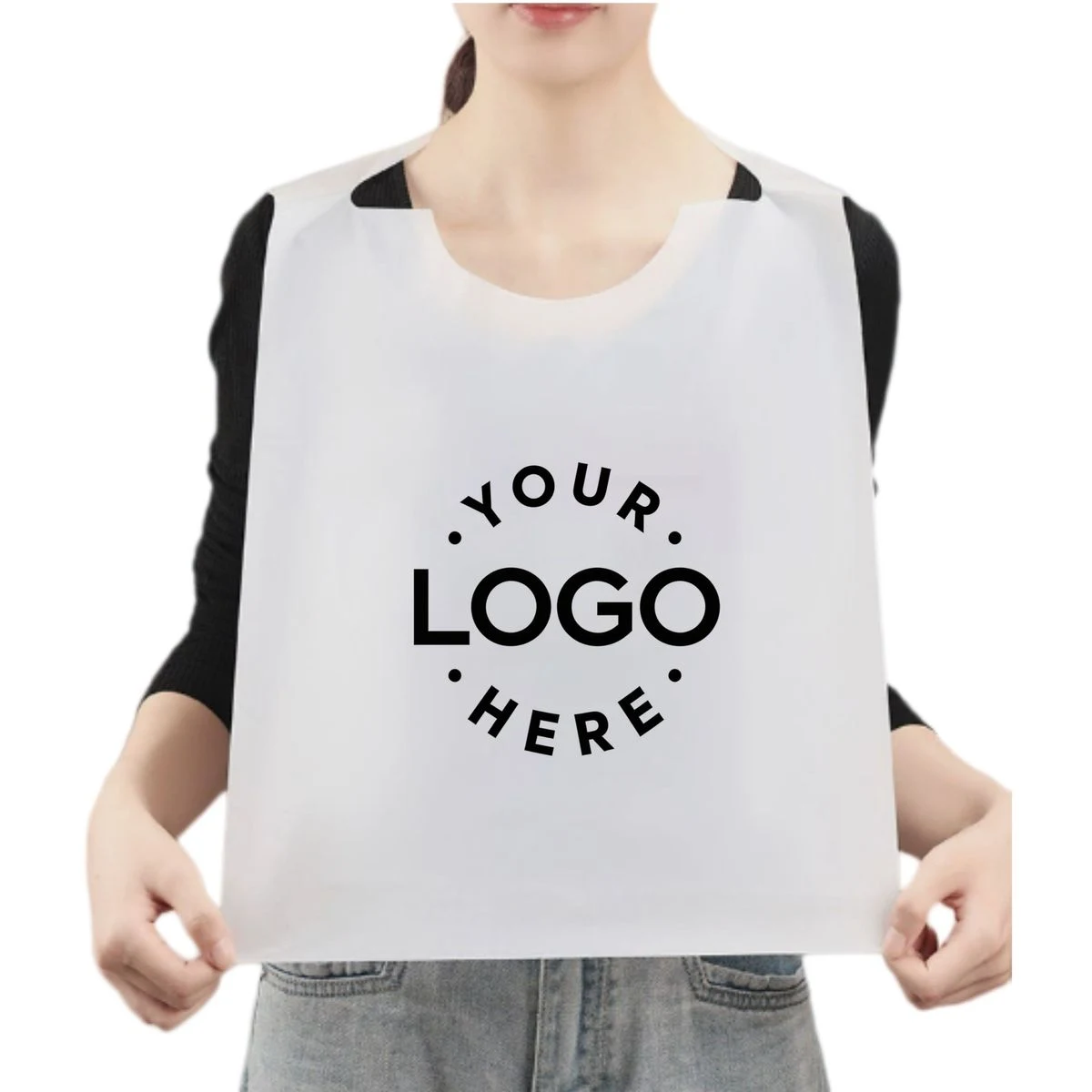MOQ 50pcs Oil-Proof Disposable Plastic Apron 1