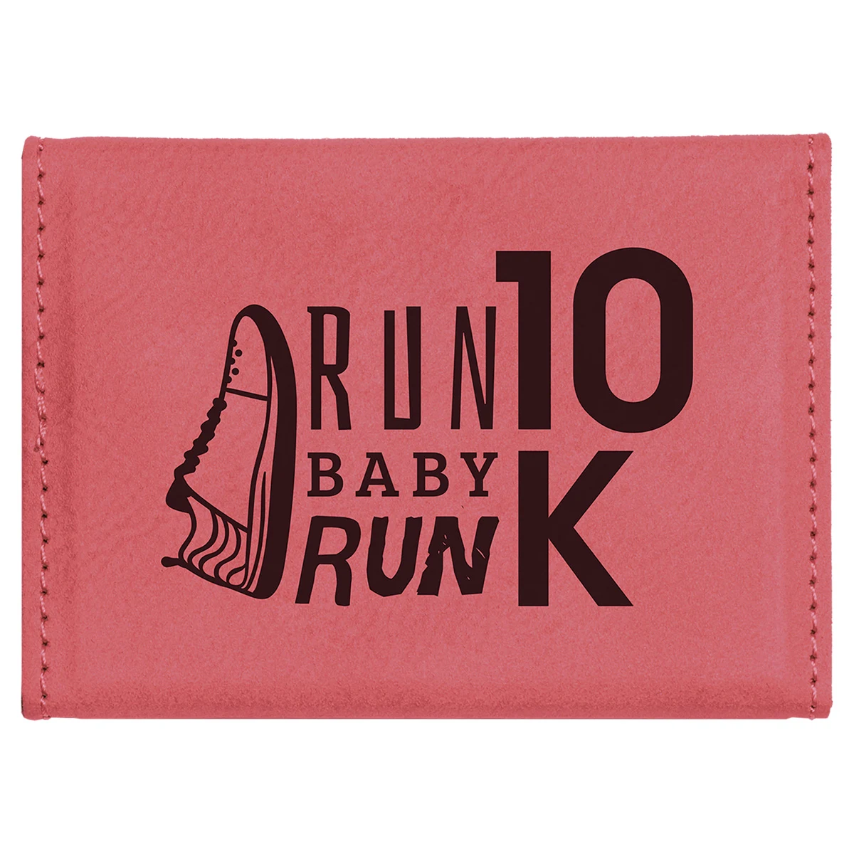 Pink Leatherette Business Card Holder 1