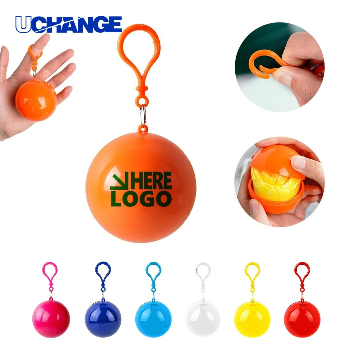 Portable Disposable Rain Poncho Ball 1