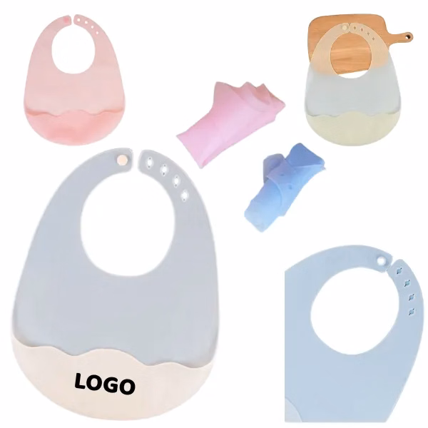 Waterproof Silicone Baby Bib with Soft Infant Feeding Cover
