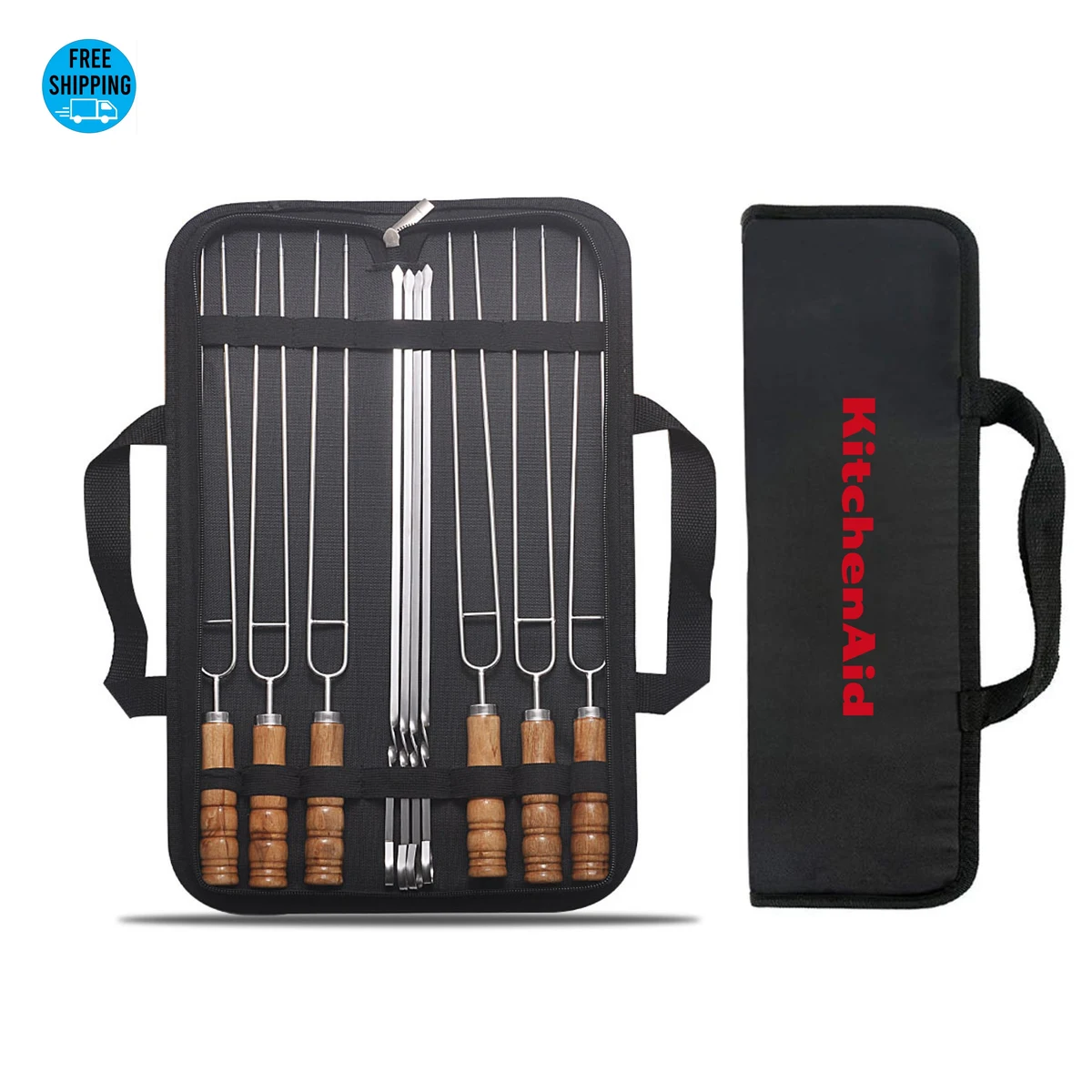 Premium 10pcs Grilling Skewers Set - OCEAN 1