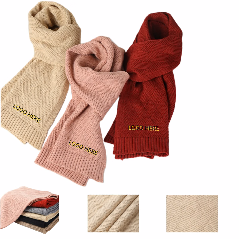 Solid Color Knit Scarf