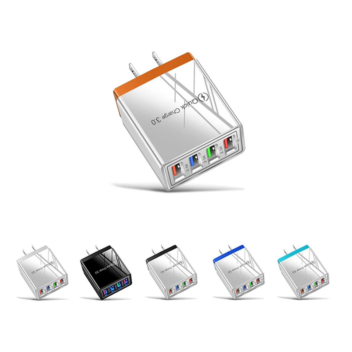 4-Port USB Fast Wall Charger Adapter 1