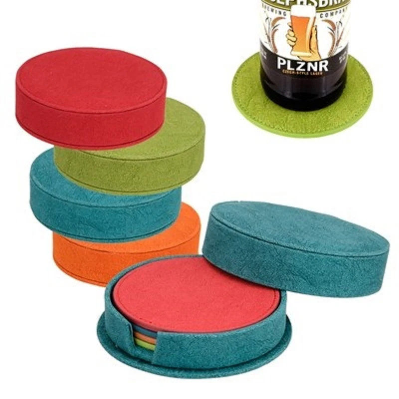 iPosh Round Coaster Set - Lime Green 1