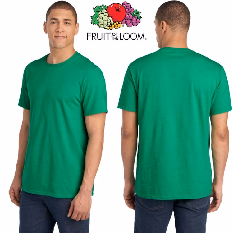 Fruit of the Loom Unisex T-Shirts - Size 2X Irish Heather Green