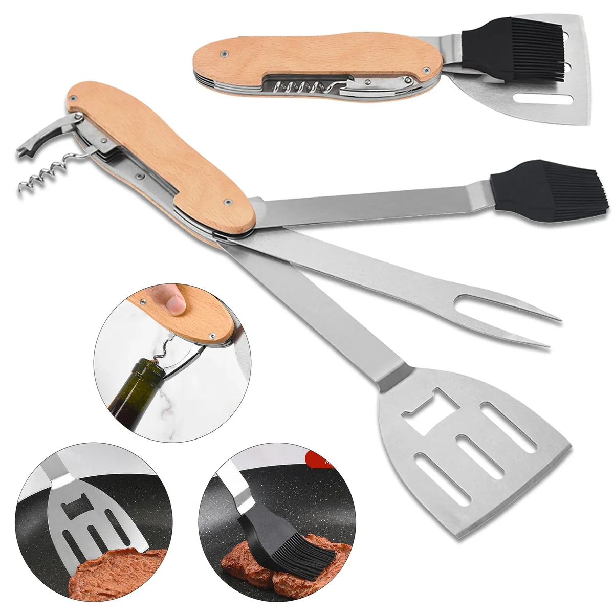 5 in 1 Multi Functional BBQ Tool Set MOQ 50PCS 1