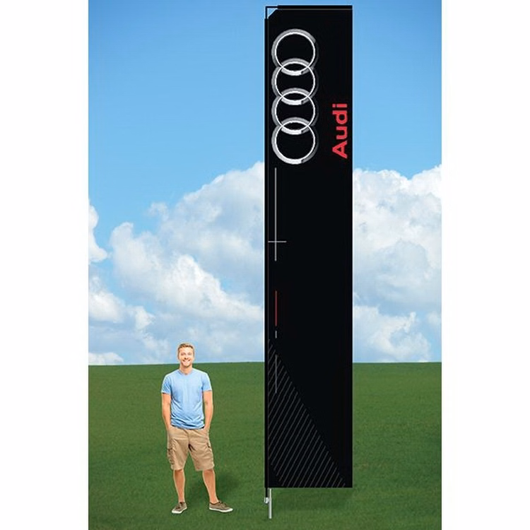 14ft Customized Flag with Ground Stake-Double