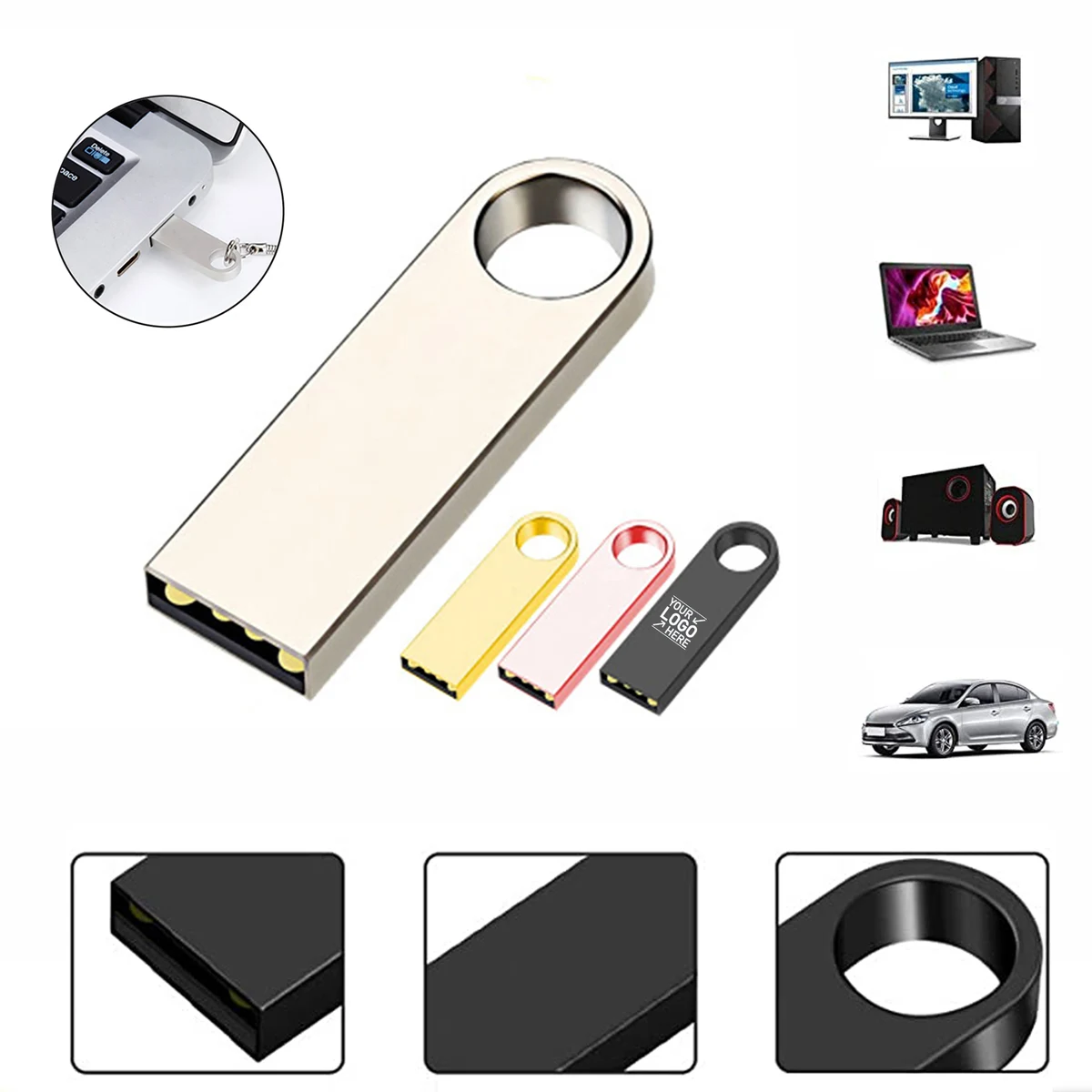 Metal Casing Mini USB Flash Drive 1