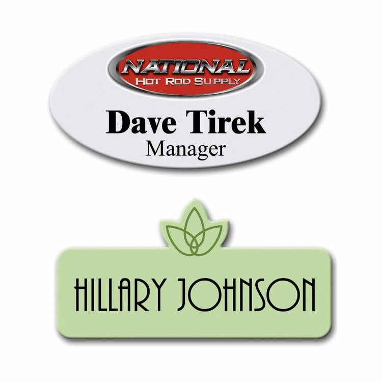 The Siren full color shaped name badge 0-3 sq"
