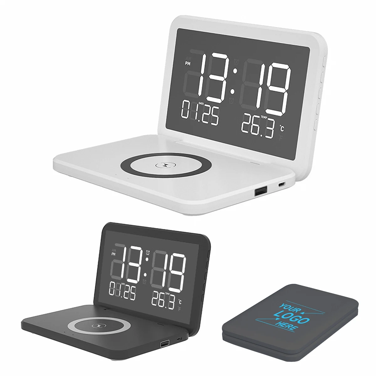 15W Wireless Charger with Alarm Clock 1