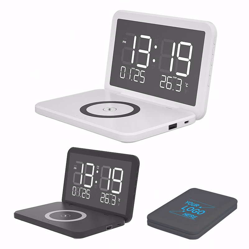 15W Wireless Charger with Alarm Clock