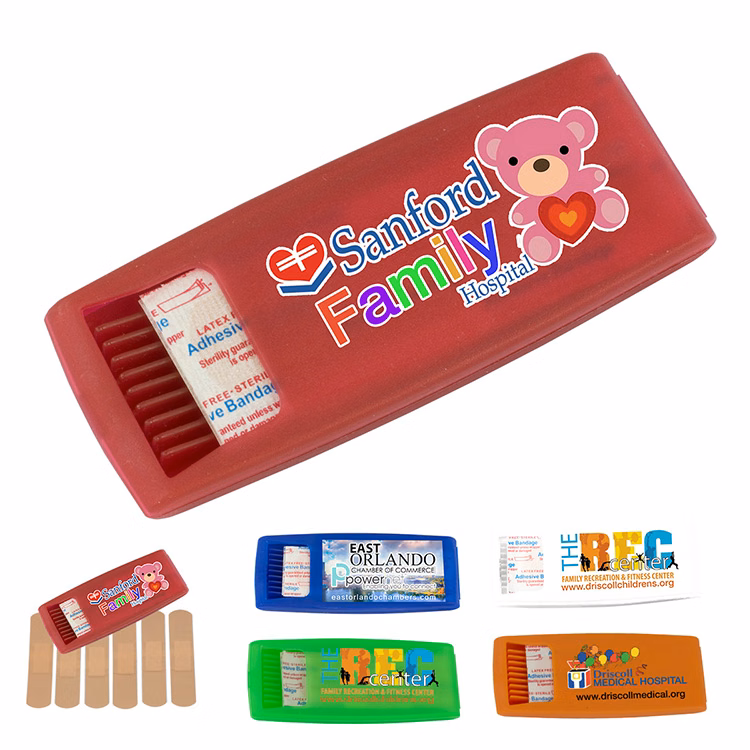 "Ouchie" 6 Piece Bandage Dispenser (PhotoImage 4 Color)