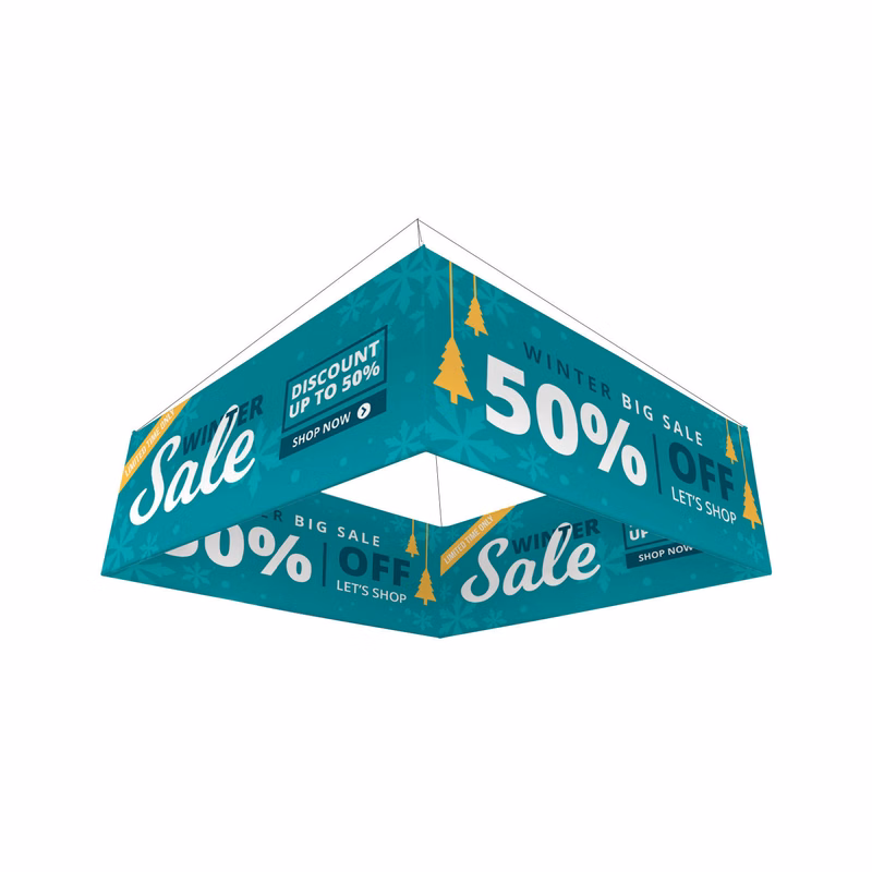 180"X180"X40"H Square Hanging Banner - FABRIC ONLY