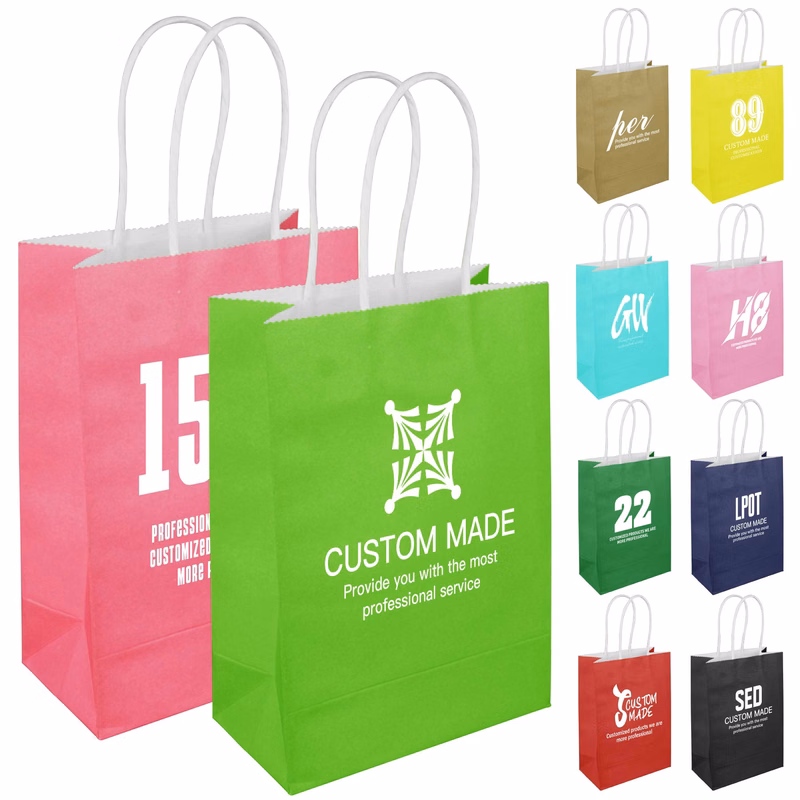 Colored Recyclable Paper Shopping Bag