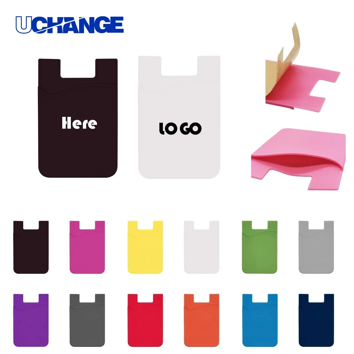 Silicone Mobile Phone Card Sleeve Wallet 1