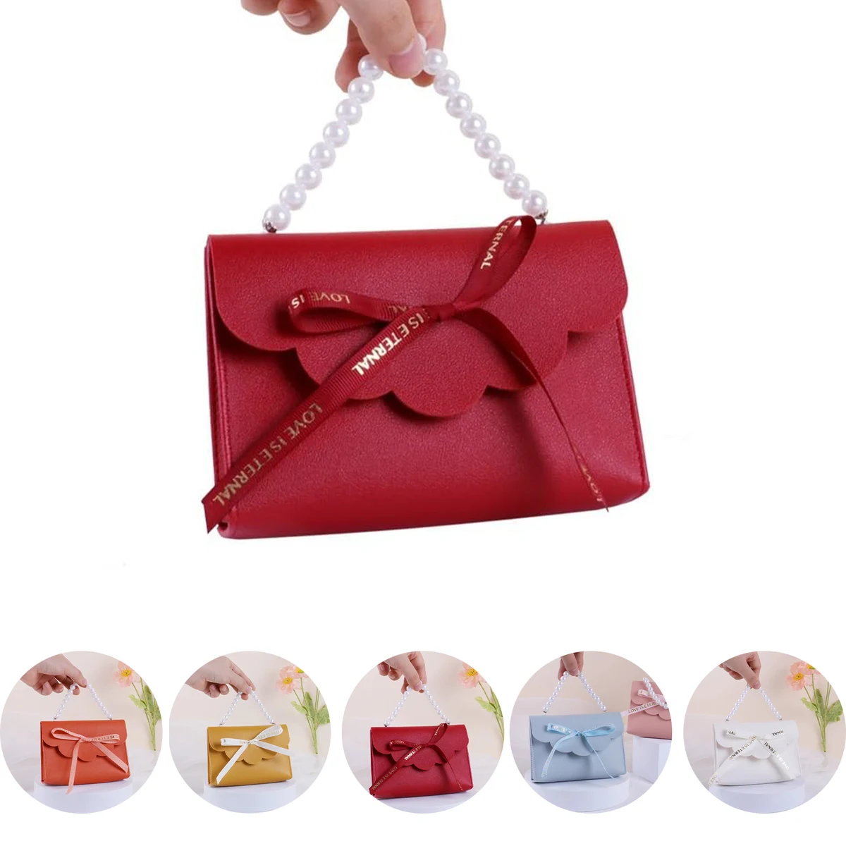 Leather Gift Bag Pearl Tote Packaging 1