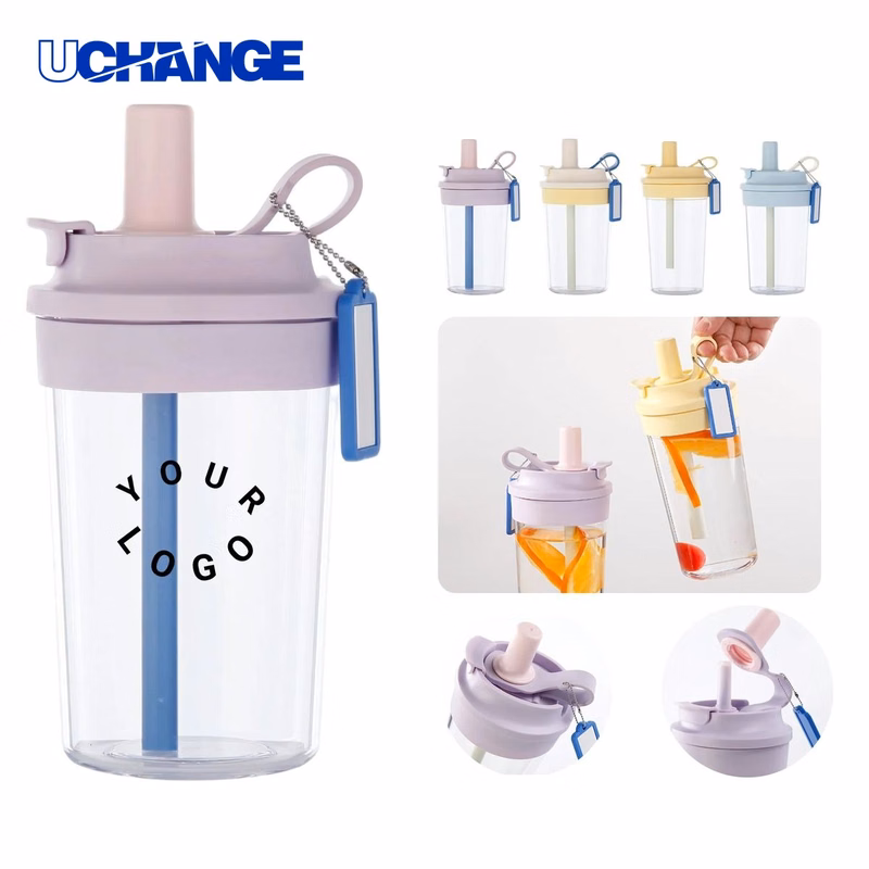 SAN Tumbler Drinkware with Flip Top and Soft Straw
