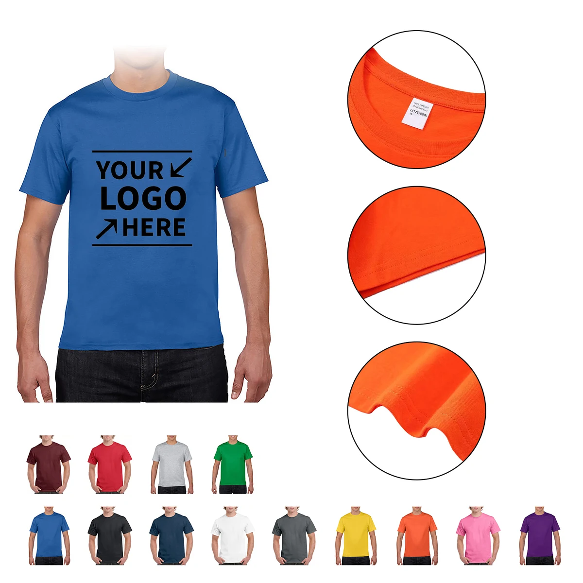 Mens Short Sleeve Cotton T Shirt 1