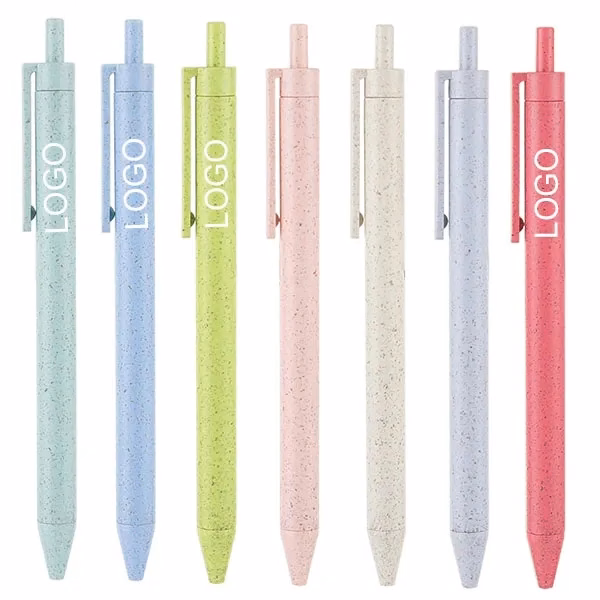 Eco-friendly Wheat Straw Press Ballpoint Pen