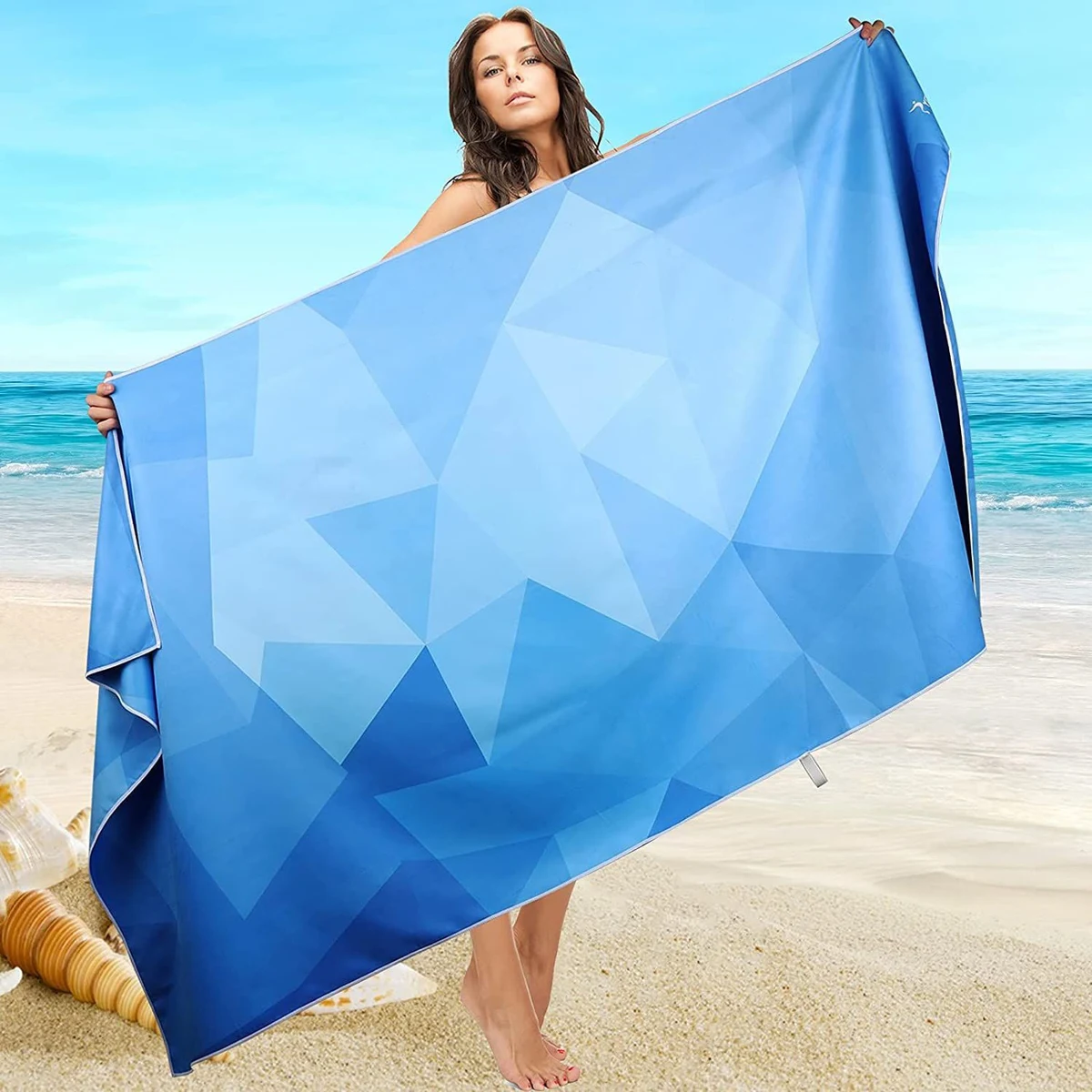40"x 75" Sublimated Plush Microfiber Beach Towel 1