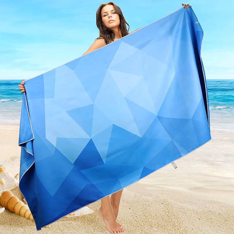 40"x 75" Sublimated Plush Microfiber Beach Towel