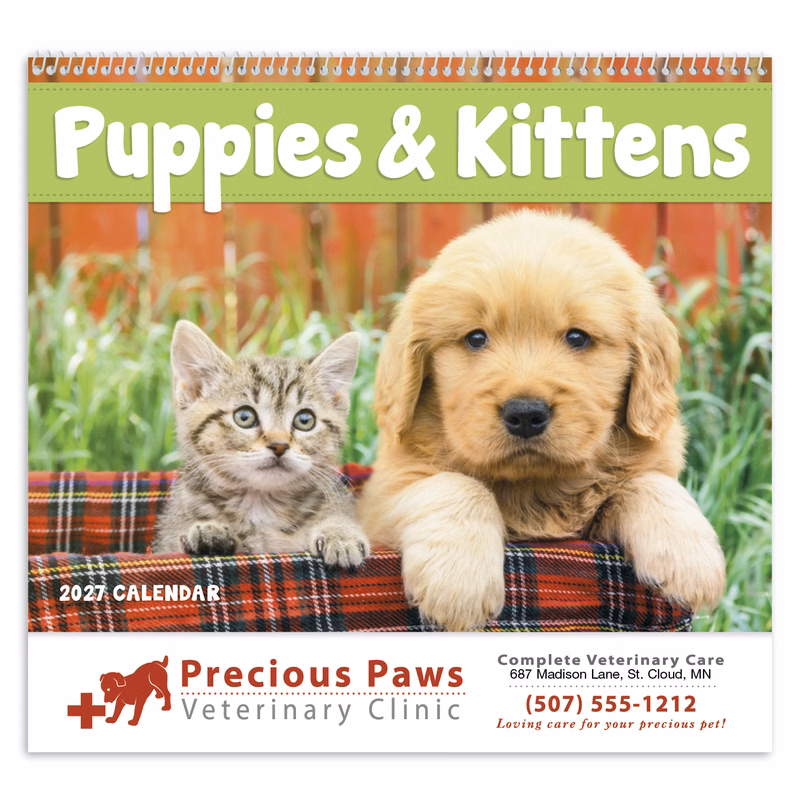 Good Value™ Puppies & Kittens - Spiral Calendar