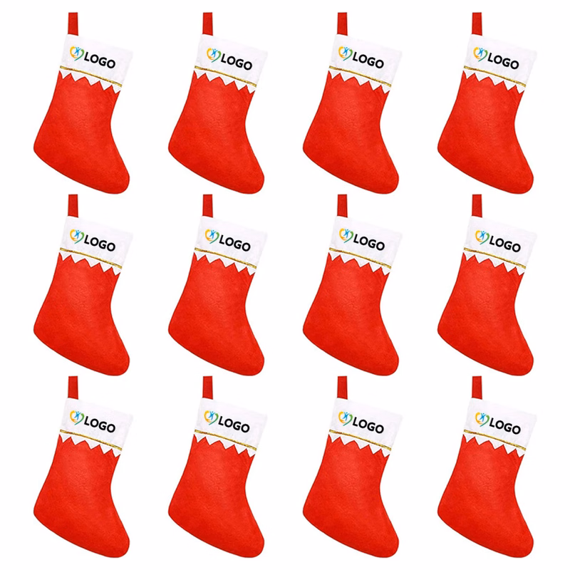 15" Red Felt Christmas Stocking - imprinted