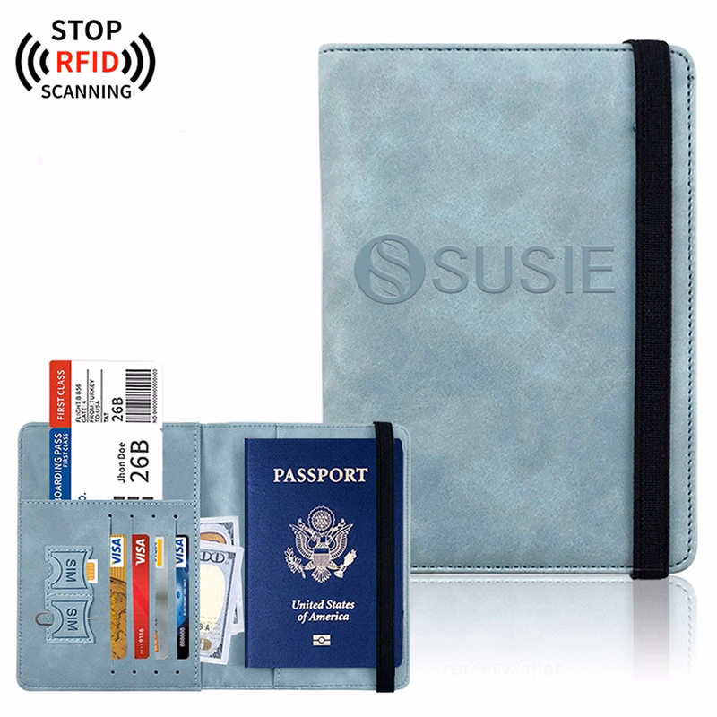 Faux Leather Rfid Passport Holder