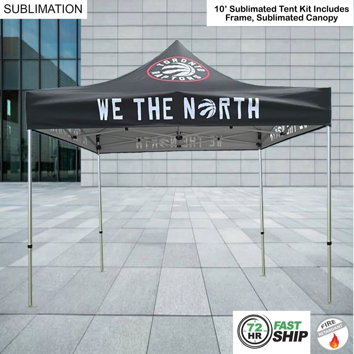 72Hr Fast Ship - 10' Premium Sublimated Tent Kit, Includes Premium 40mm Aluminum Frame & Canopy only 1