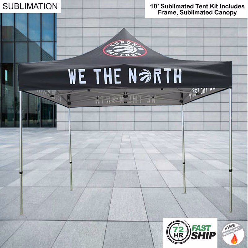 72Hr Fast Ship - 10' Premium Sublimated Tent Kit, Includes Premium 40mm Aluminum Frame & Canopy only