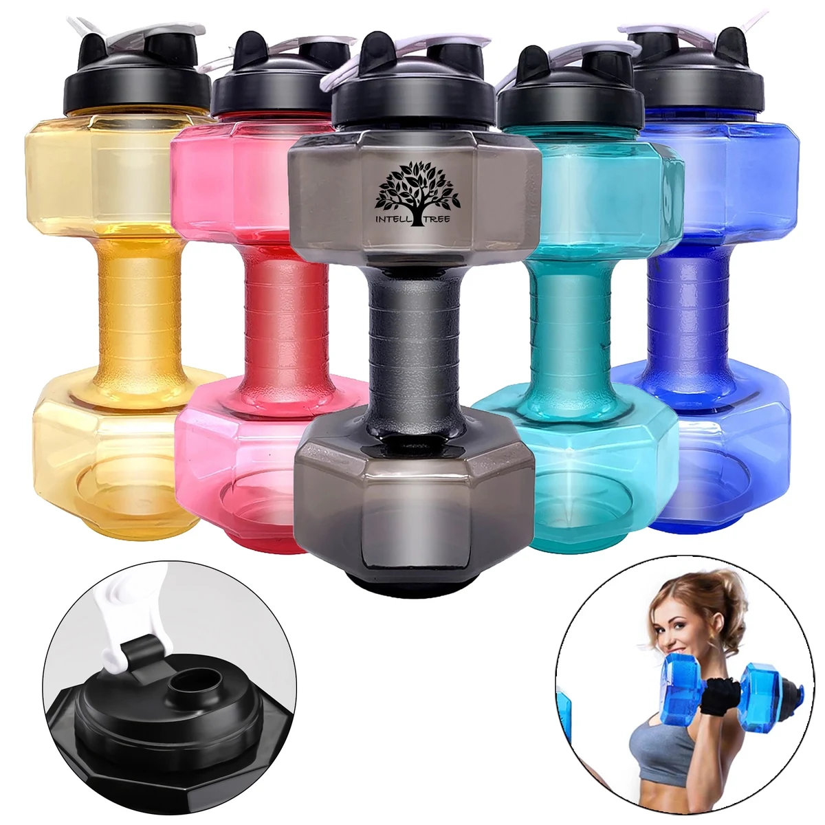 2.6L / 88 Oz Dumbbell Shape Water Bottle 1