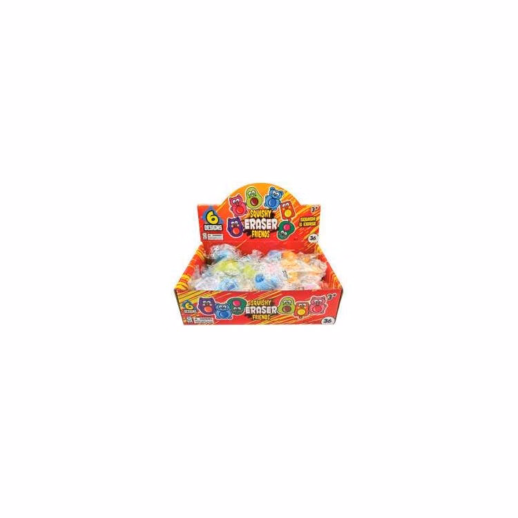 Squishy Friends Erasers 36 Pack