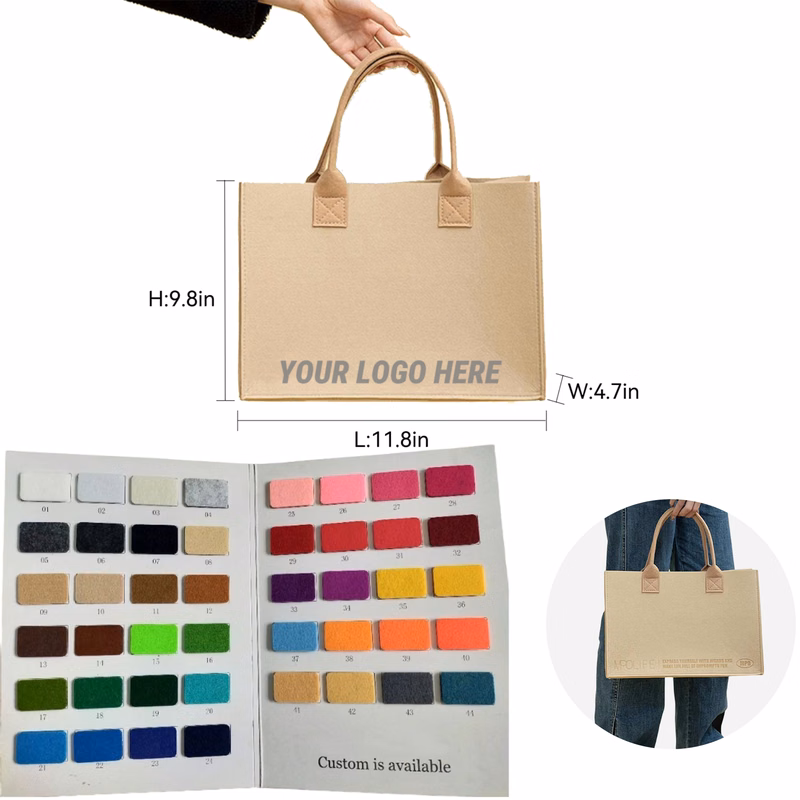 MOQ 10pcs 45lb Felt Tote
