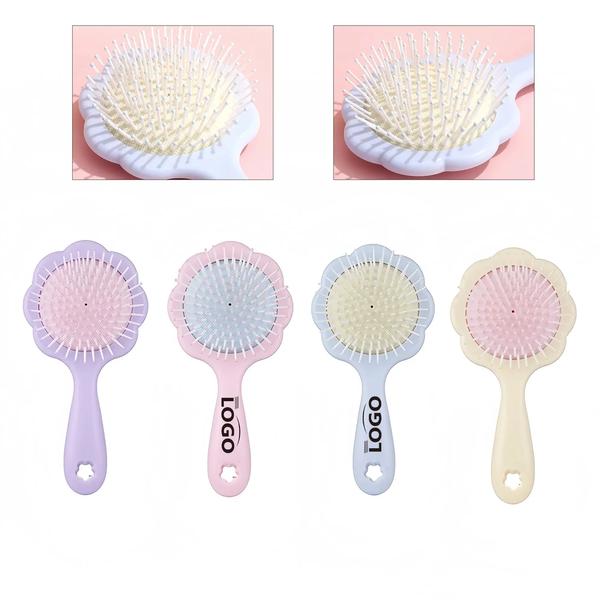 Kids Air Cushion Hair Brush Massager Flower Design 1