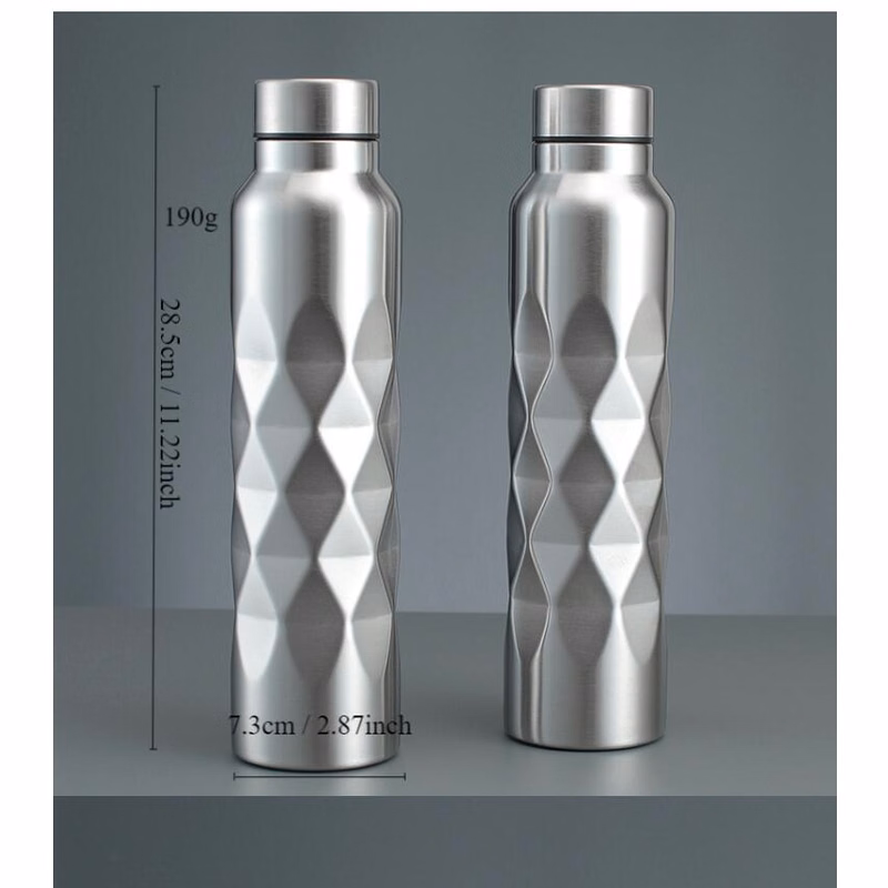 Stainless Steel Single Layer Diamond shaped Water Bottle