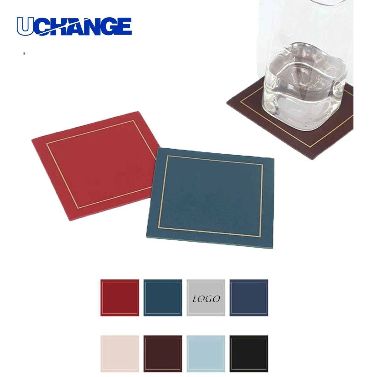 Leather Coaster Square Coffee Holder Mat 1