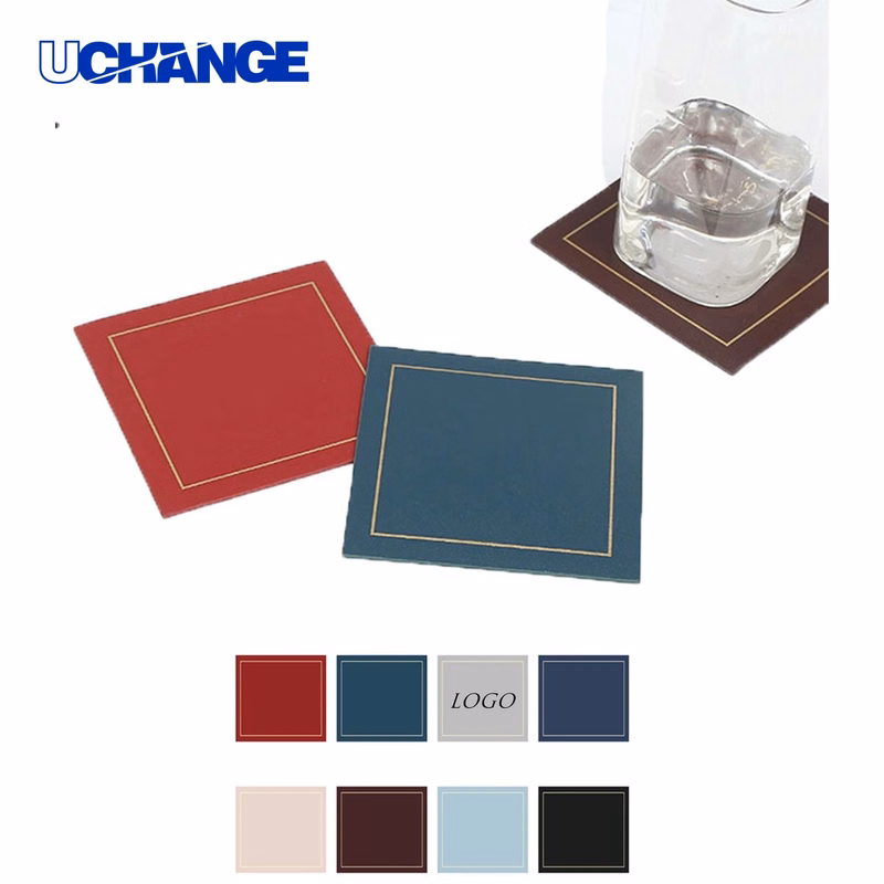 Leather Coaster Square Coffee Holder Mat