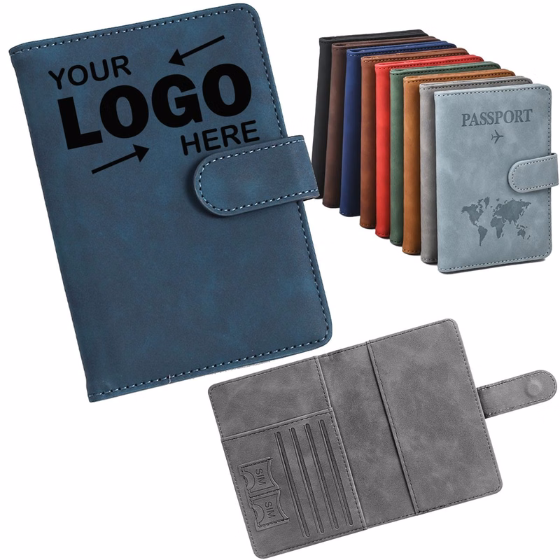 PU Leather Material Magnetic Closure Passport Holder