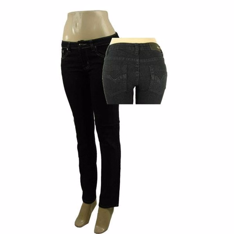 Women's Skinny Denim Jean Pants - Black Sizes 0-15