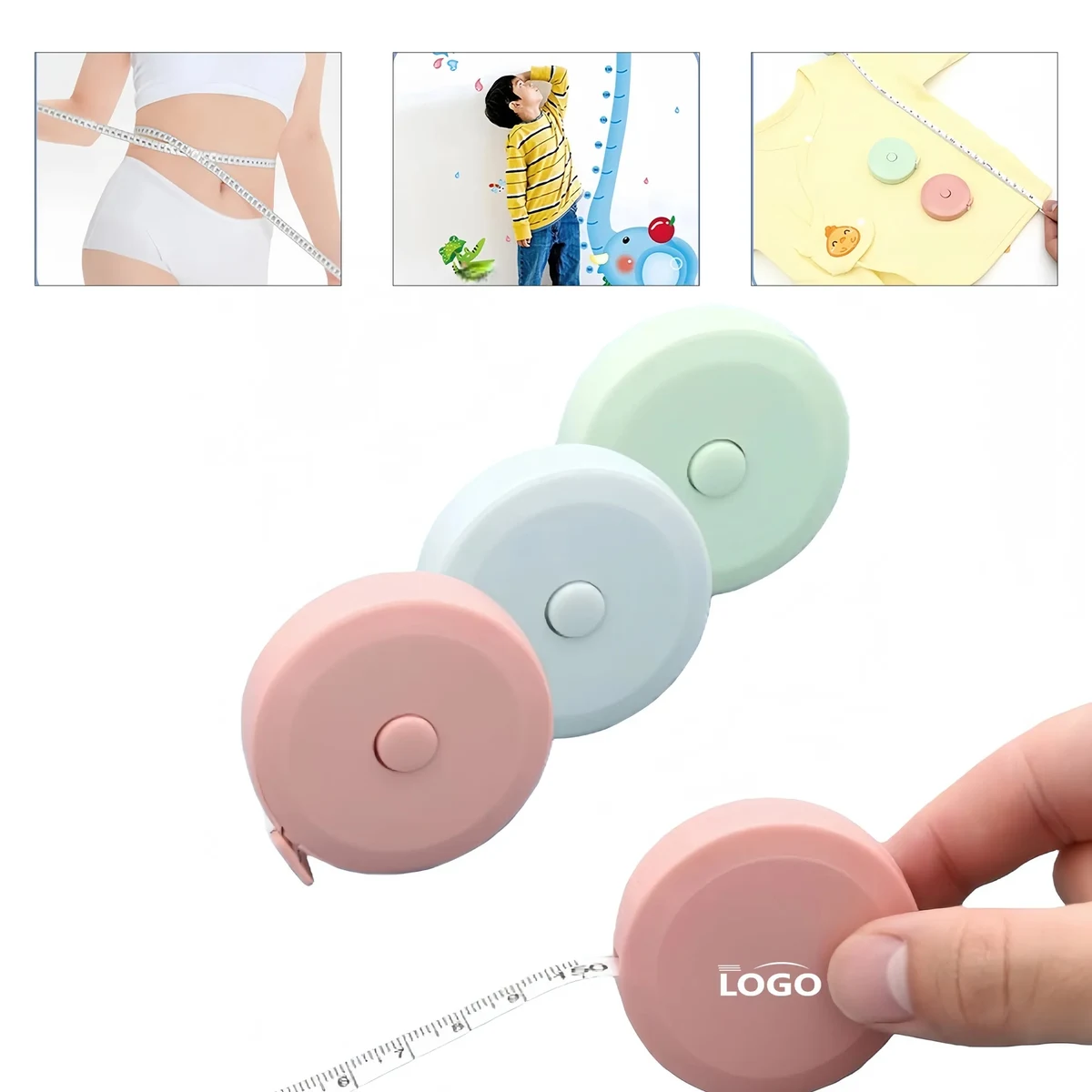 ABS Mini Circular Retractable Tape Measure 1.5 Meter 1