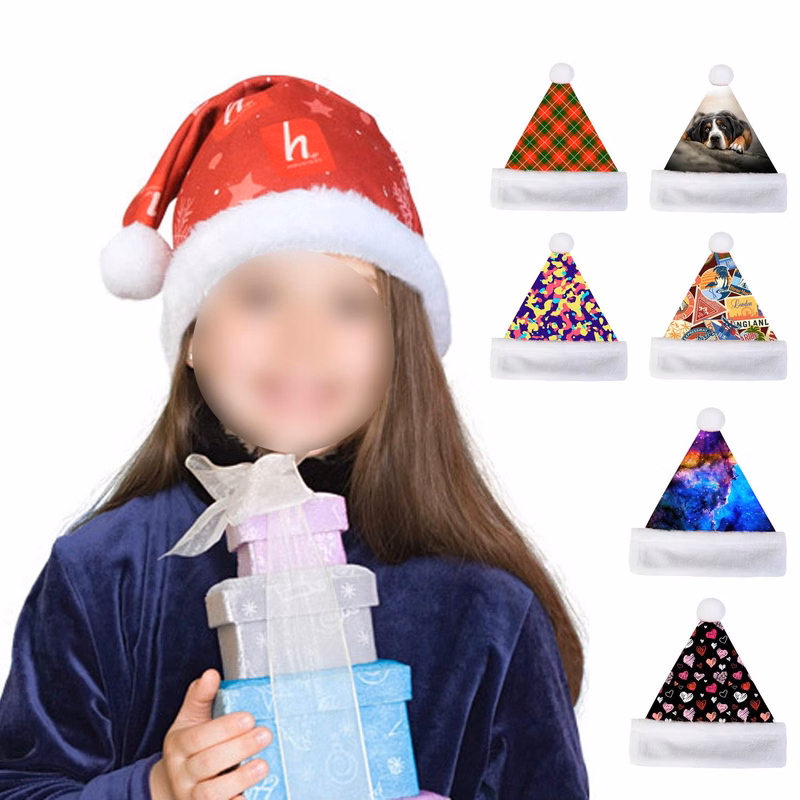 Custom Plush Party Santa Hat